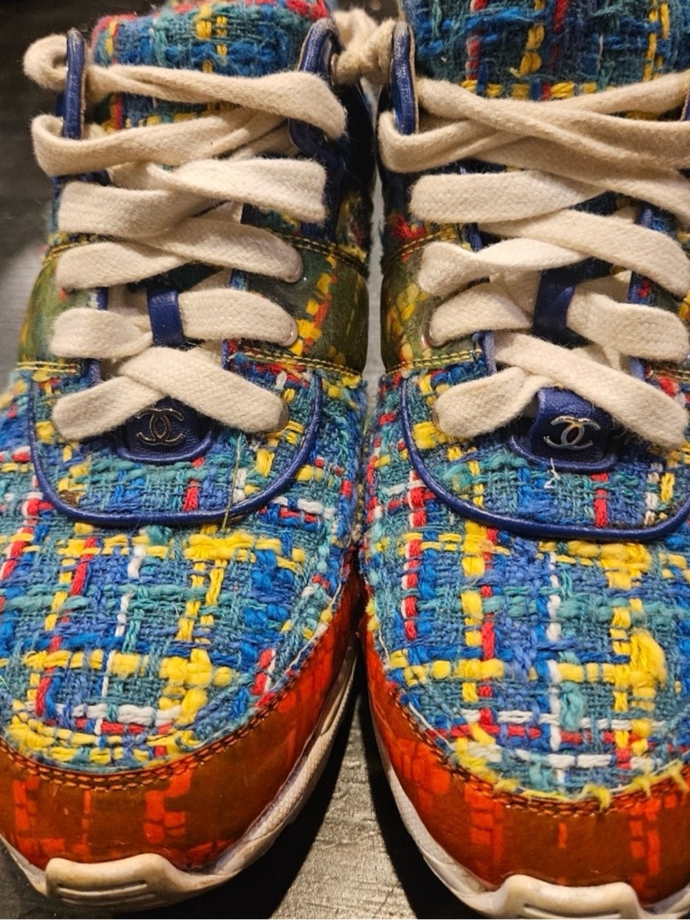 CHANEL Tweed Trainers